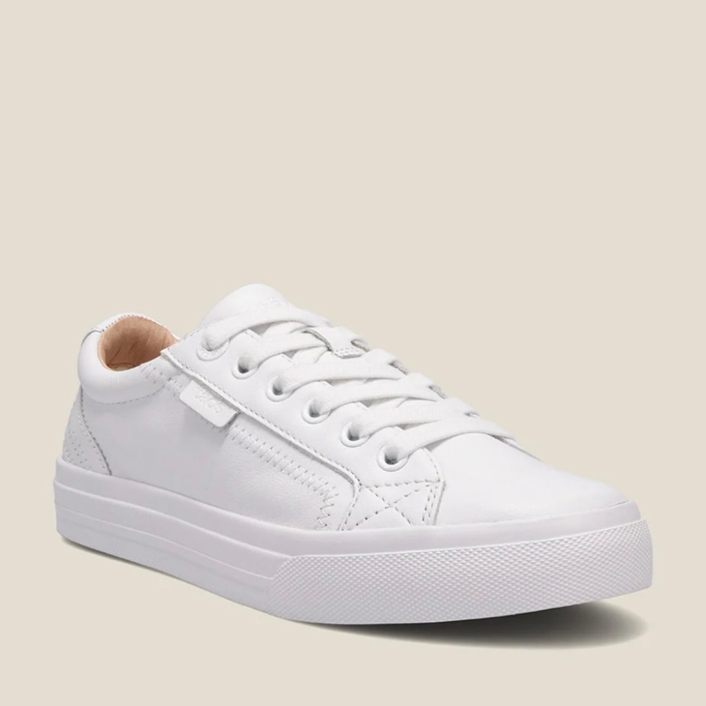 Taos Plim Soul Lux White Leather Sneakers